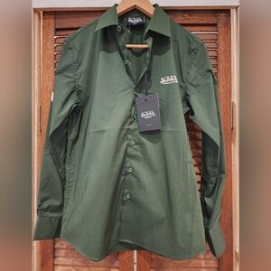 Von Dutch Green Button-Up Shirt